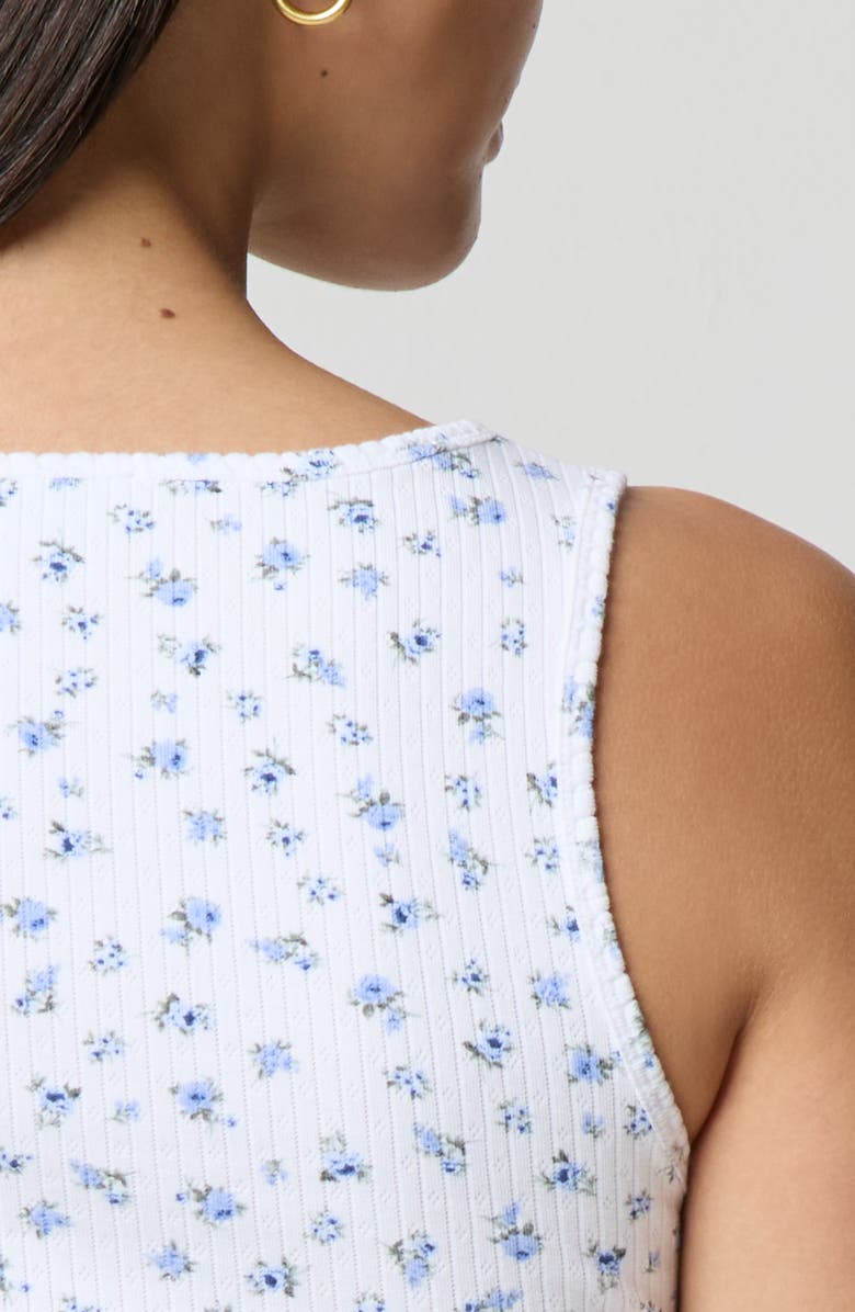 Florence by Mills Ditsy Floral Scoop Neck Tank, Alternate, color, Petit Jardin White/ Blue