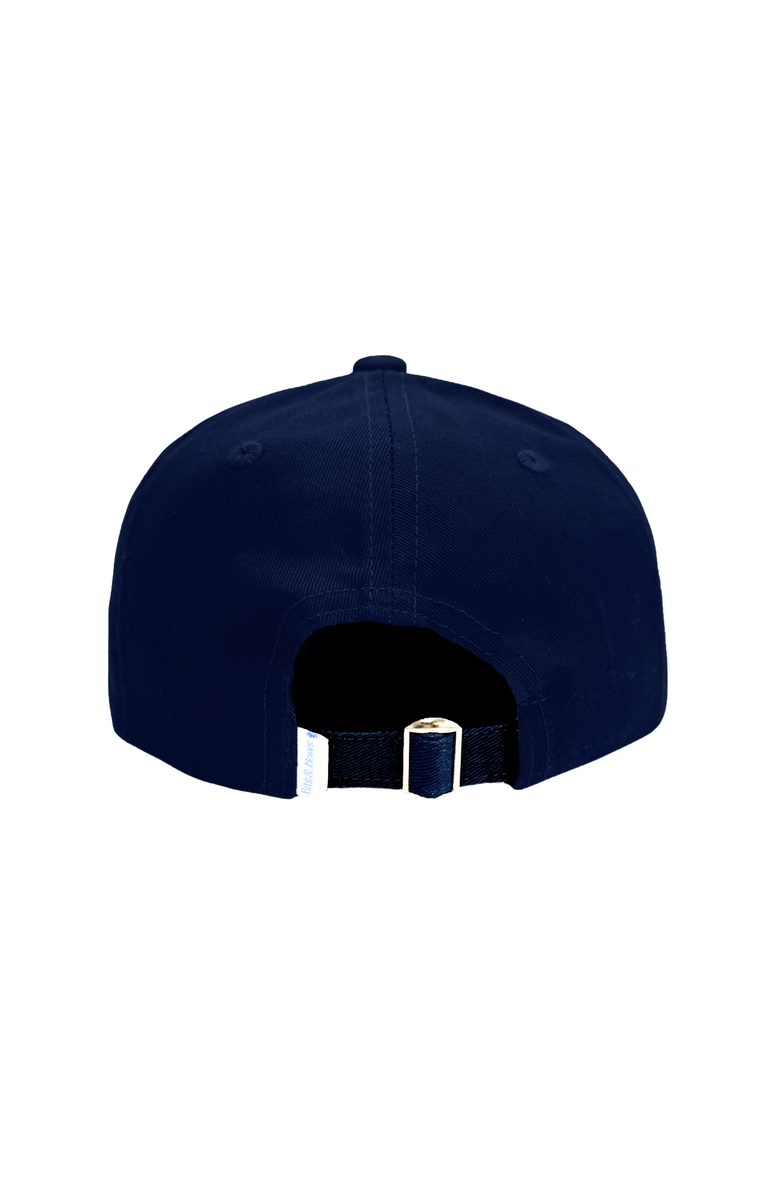 Bits & Bows Football Navy Blue Twill Adult Baseball Hat, Alternate, color, Navy Blue