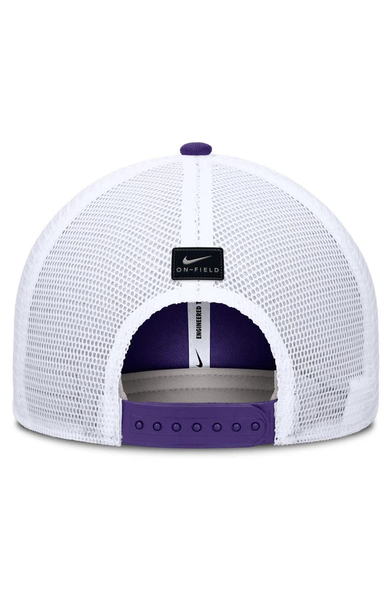 Nike Men's Nike Purple LSU Tigers 2025 Dugout Coaches Rise Performance Trucker Adjustable Hat, Alternate, color, 