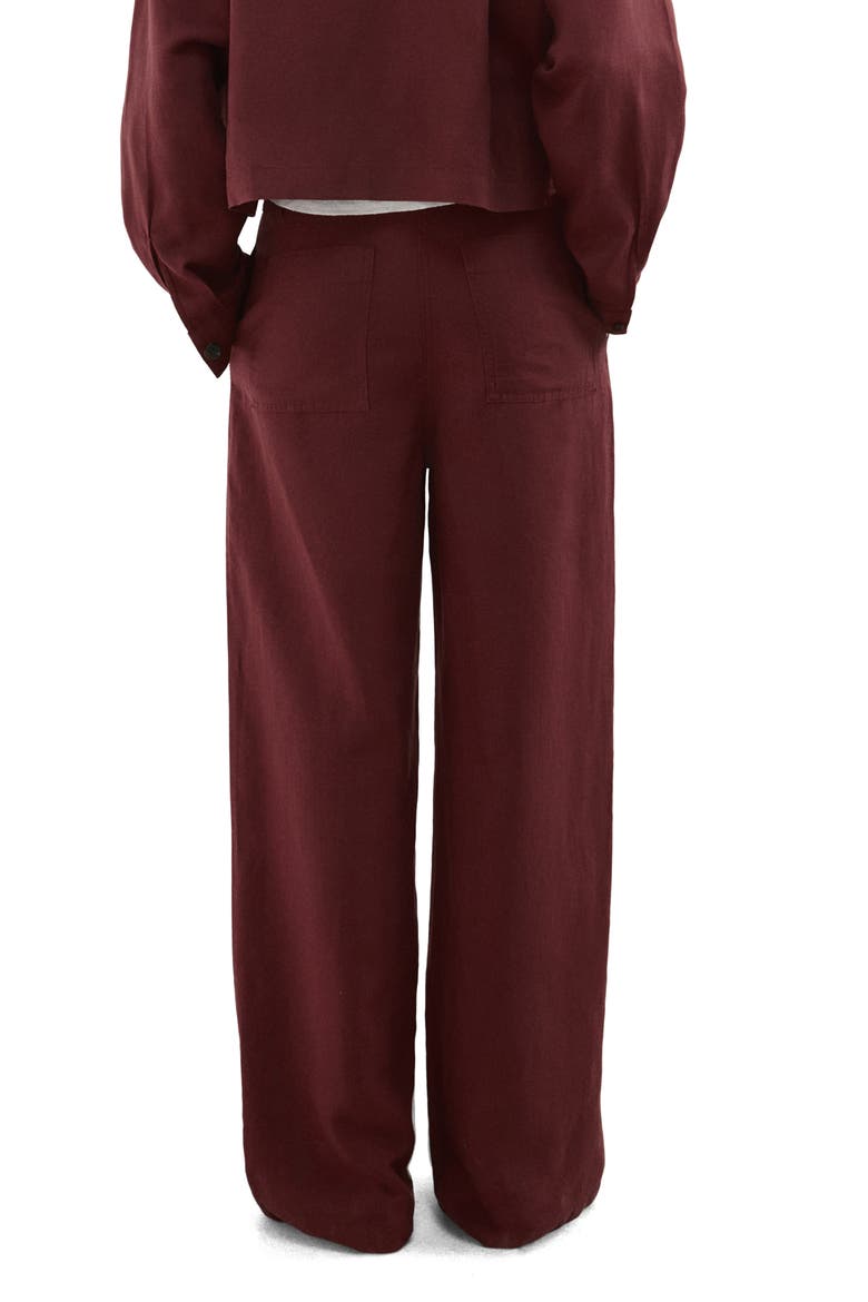 Straight Fit Drawstring Pants, Alternate, color, BURNT ORANGE