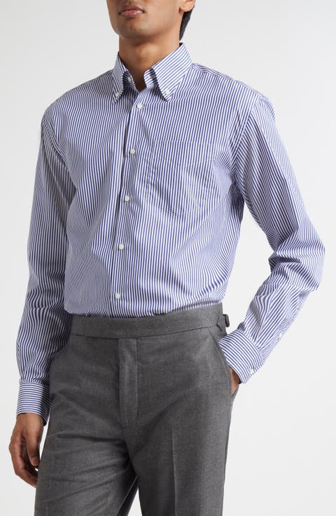 Cameron Stripe Cotton Button-Down Shirt