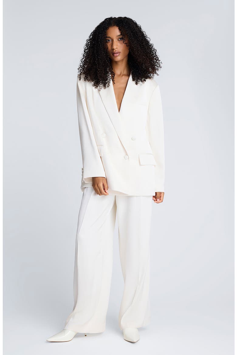 Double Breasted Boyfriend Blazer, Alternate, color, OYSTER