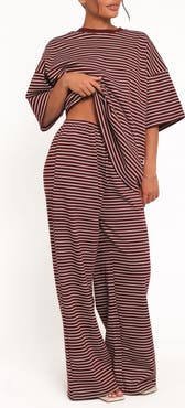 Petal & Pup Wilda Stripe Wide Leg Pants
