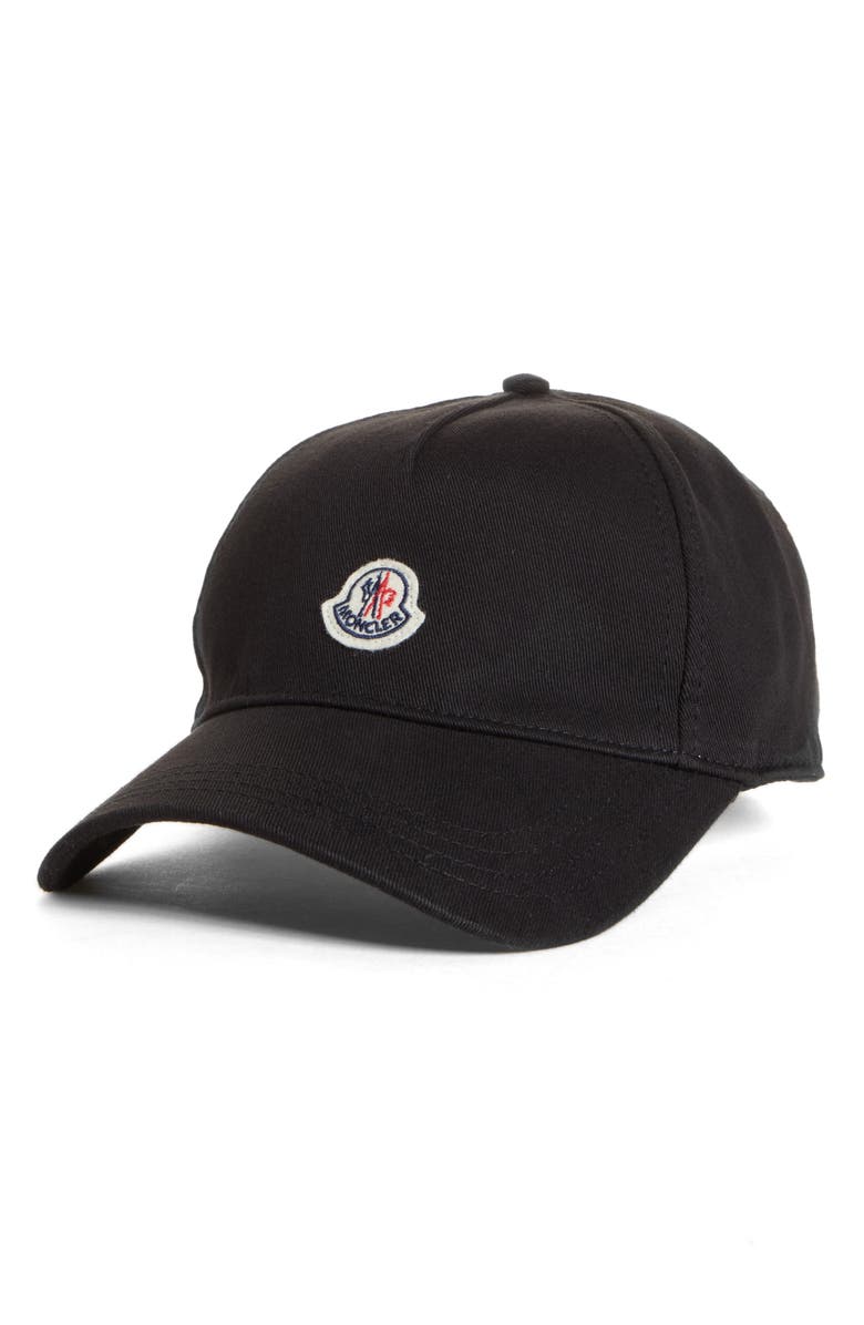Moncler Logo Patch Baseball Cap, Main, color, 