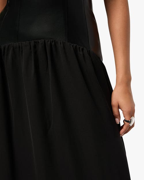 Weworewhat Strapless Corset Gown In Black