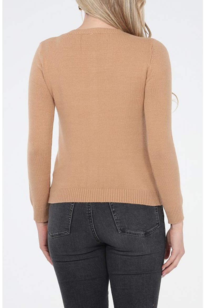 Floral Appliqué Cardigan, Alternate, color, BEIGE