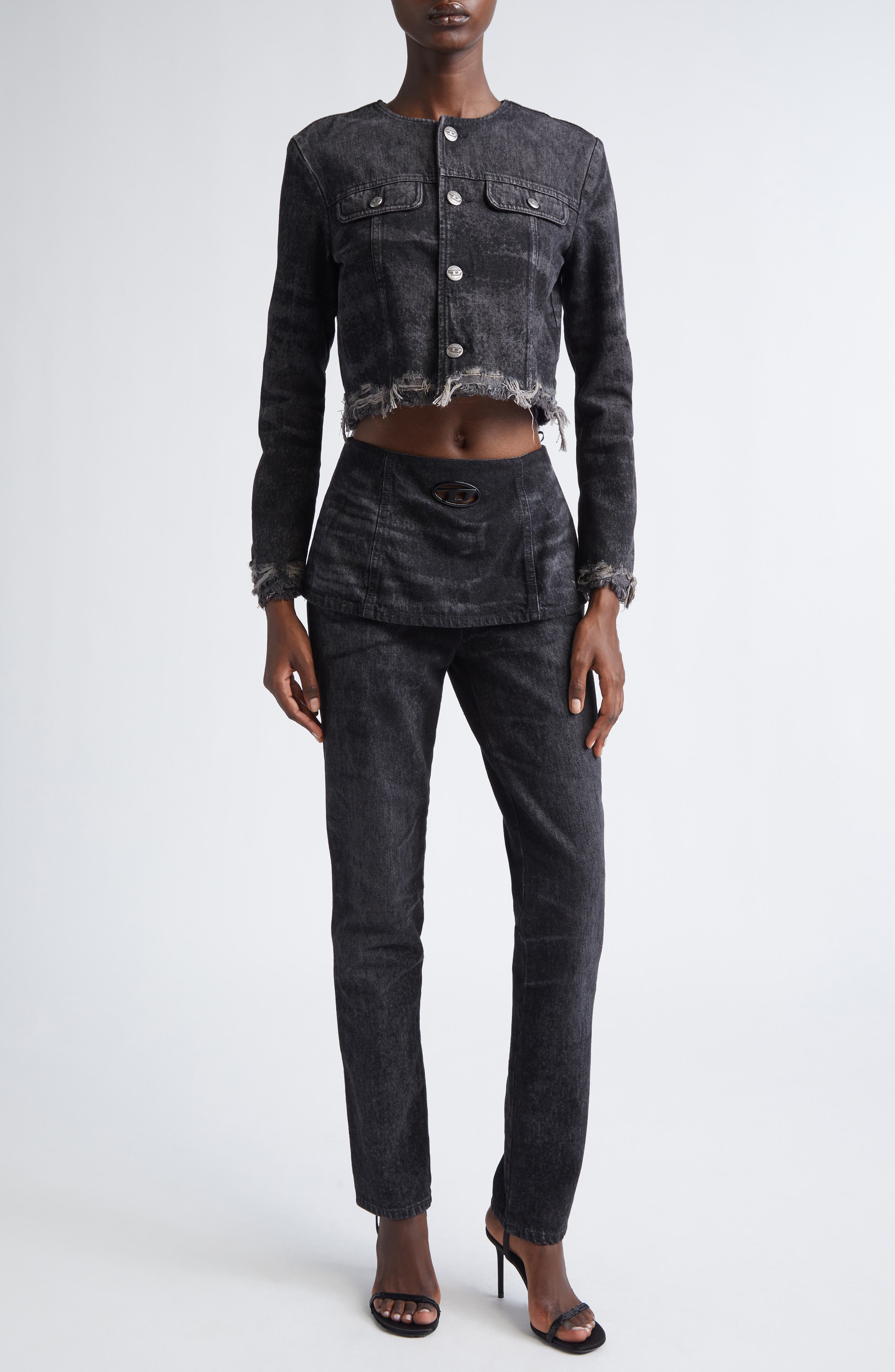 D-Hourjian Layered Cotton & Hemp Jeans - image 2