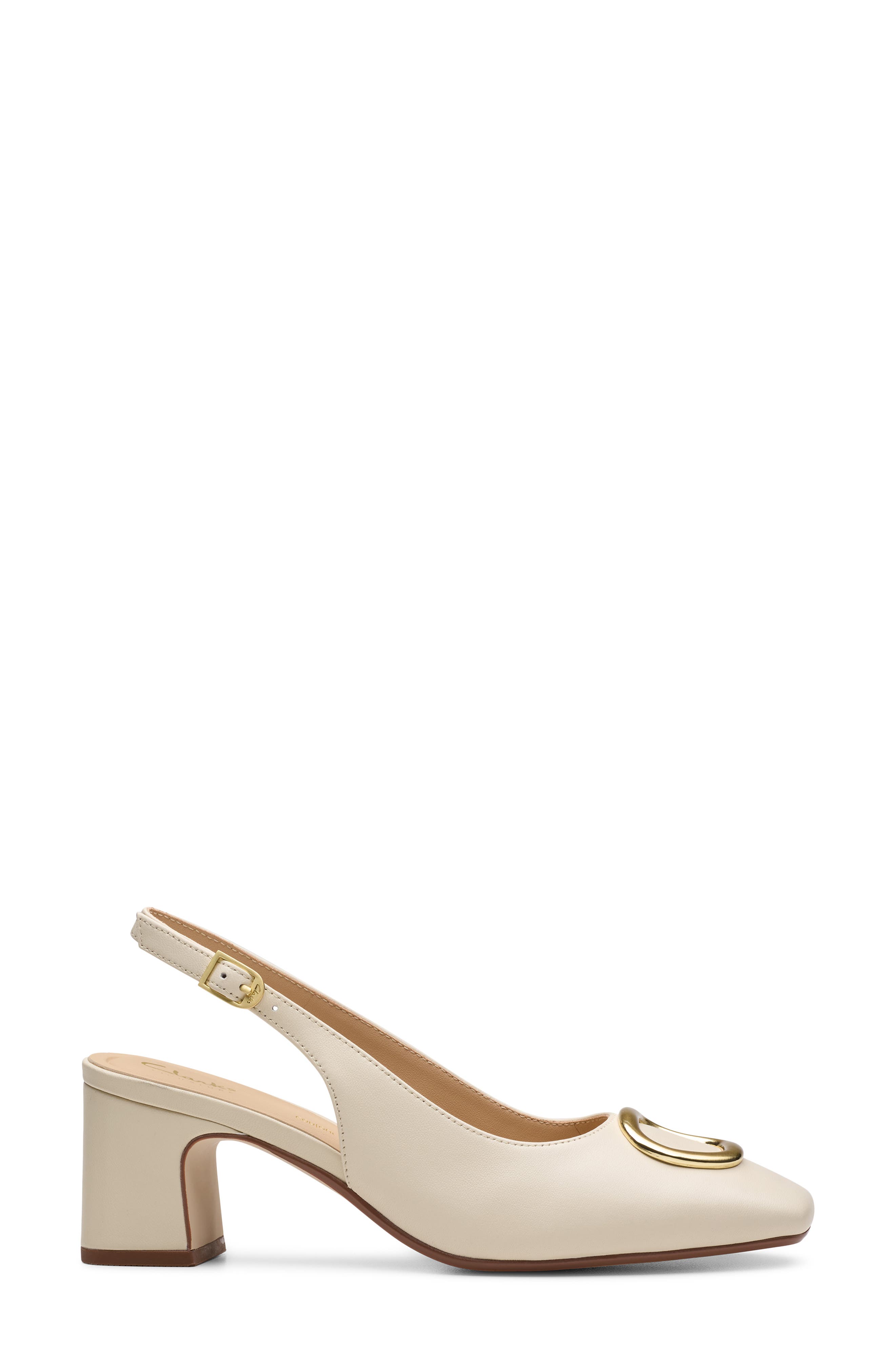 Fernie Square Toe Slingback Pump, Alternate, color, CREAM LEATHER