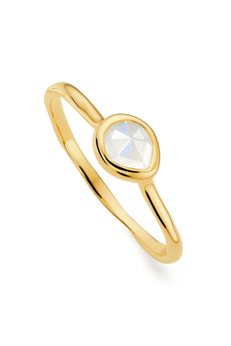 Siren Small Semiprecious Stone Stacking Ring, Alternate, color, GOLD