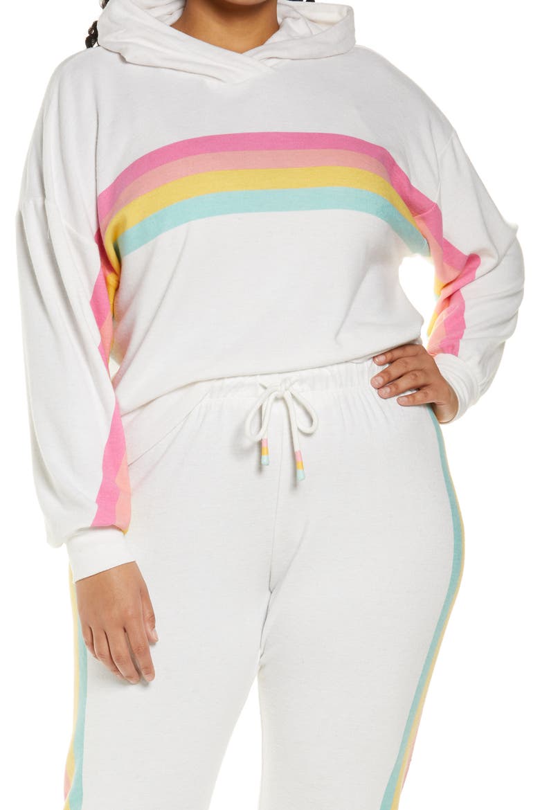 Love Go Round Stripe Hoodie, Main, color, OATMEAL