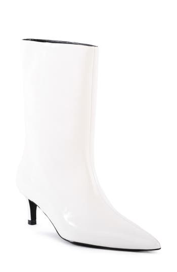 Seychelles Game Changer Pointed Toe Kitten Heel Boot In White