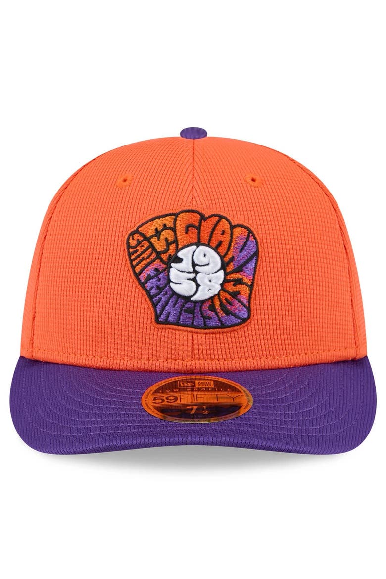 Men's New Era  Orange/Purple San Francisco Giants 2025 City Connect Batting Practice Low Profile 59FIFTY Fitted Hat, Alternate, color, Orange