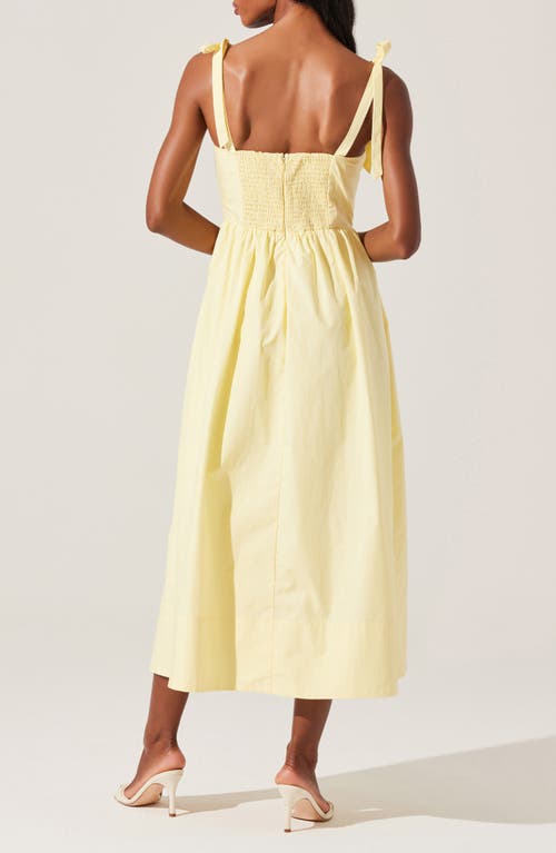 Astr The Label Helia Sleeveless A-line Dress In Lemon