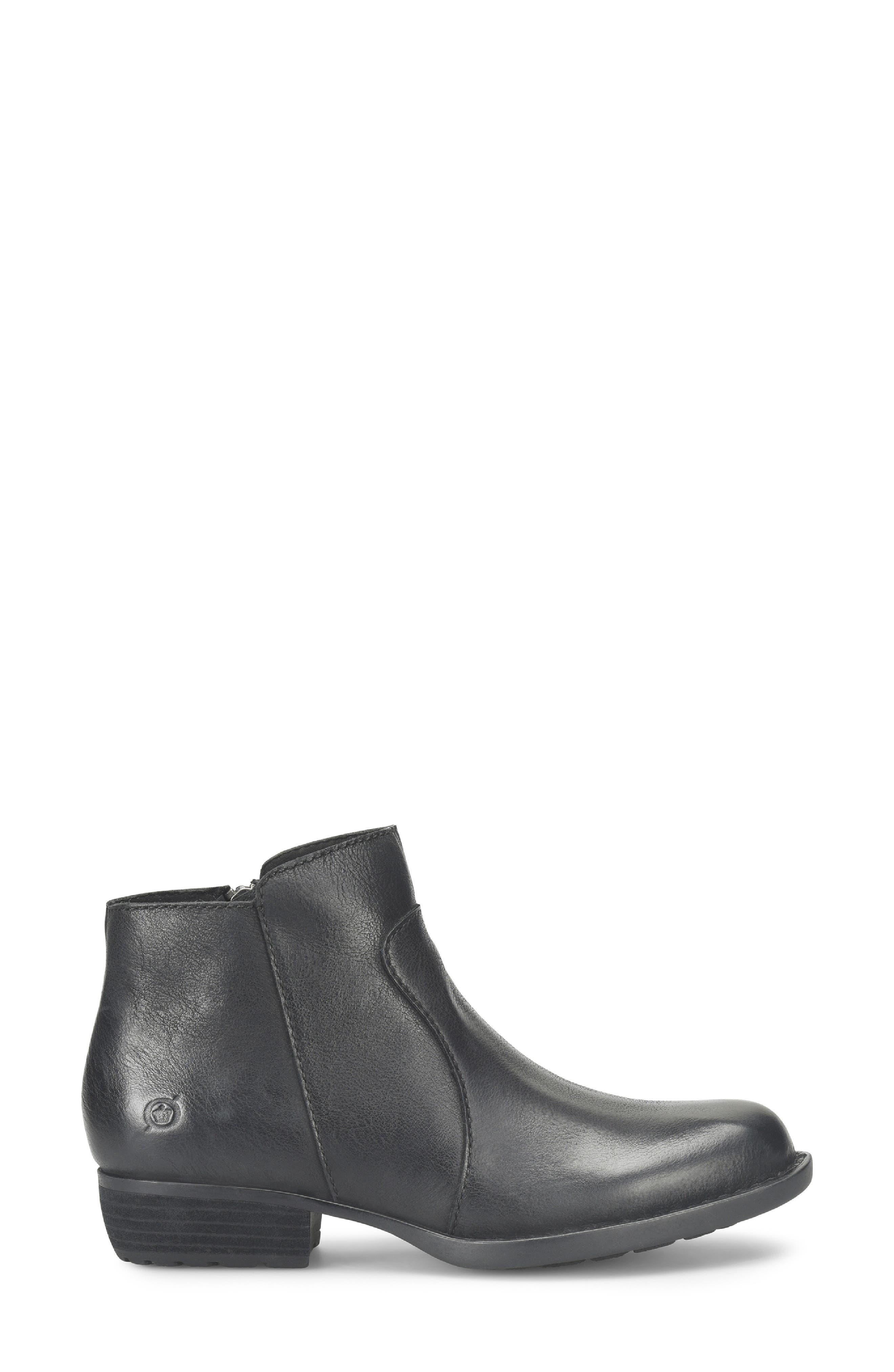 Børn Rani Waterproof Bootie, Alternate, color, Black Leather