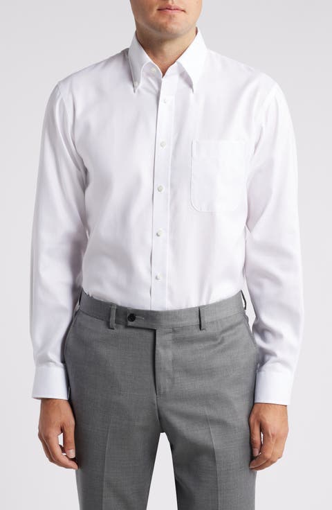 Traditional Fit Cotton Oxford Non-Iron Dress Shirt (Regular, Big & Tall)