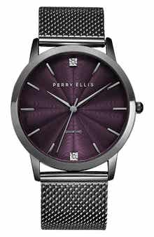 Ultra Slim Mesh Strap Watch, 41mm