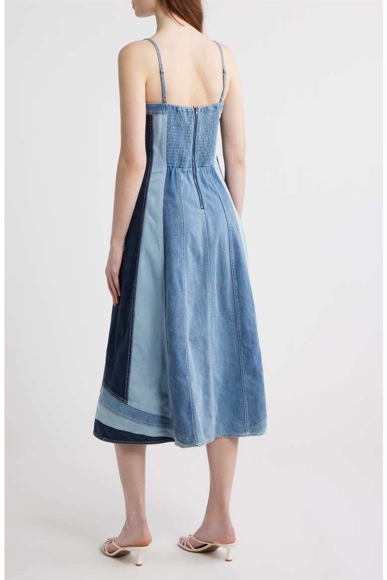 Mackensie Denim Dress, Alternate, color, PANELED DENIM