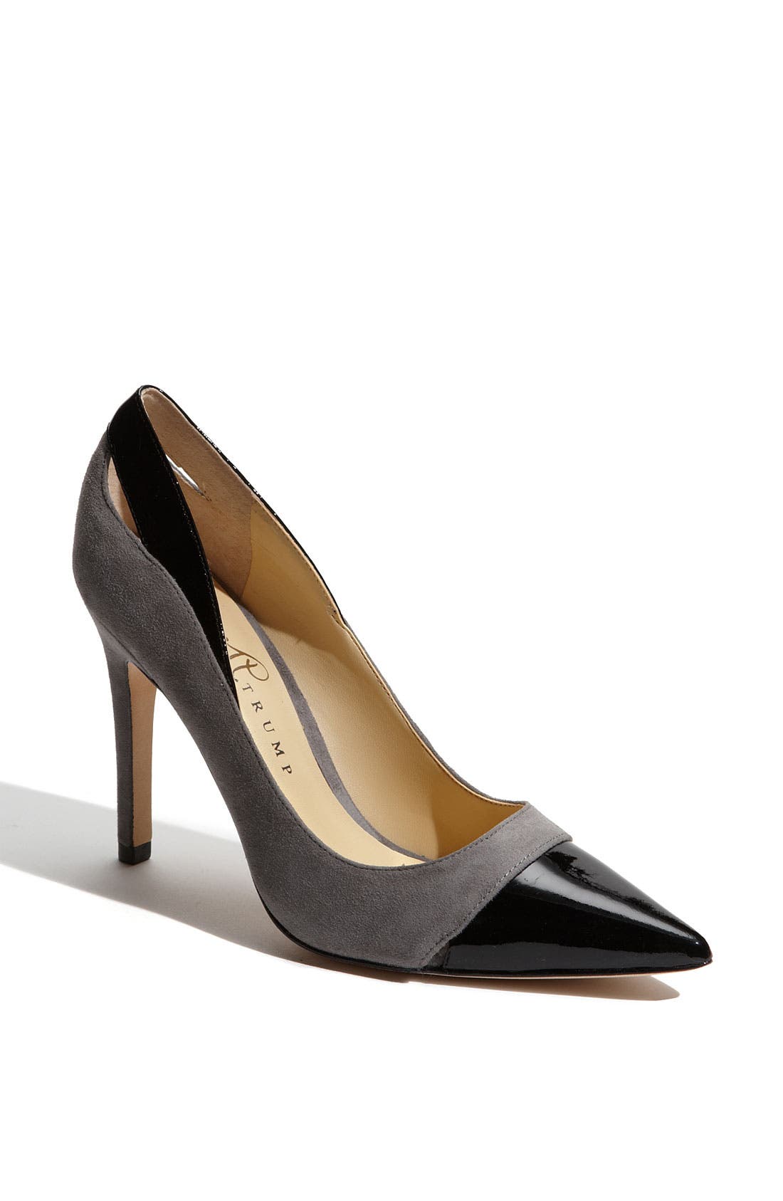 'Gurdia' Pump, Main, color, GREY/ BLACK SUEDE