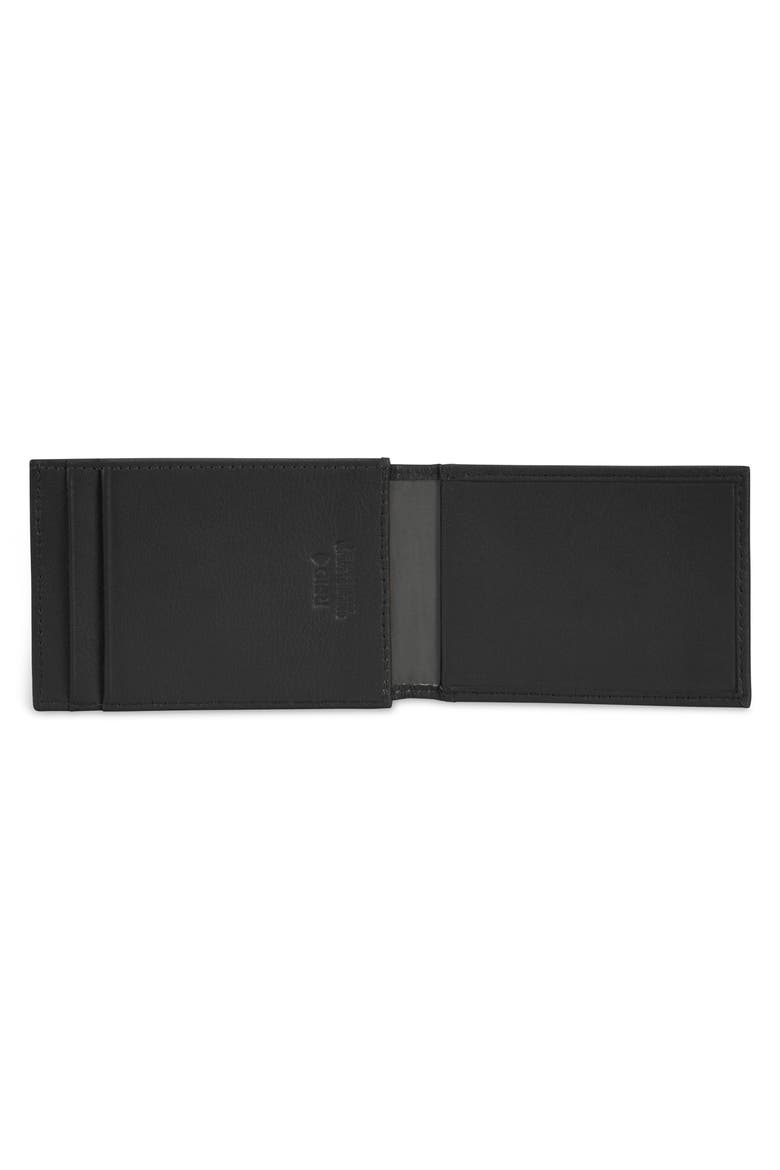 Onyx Leather RFID Hybrid Card Case, Alternate, color, BLACK