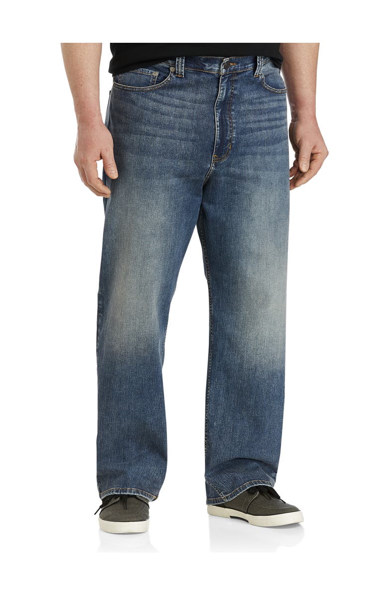 True Nation by DXL Big & Tall Loose Fit Jeans, Main, color, Down And Dirty Eco