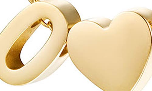 Jane Basch Designs Initial Heart Pendant Necklace In Gold