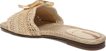 Bambi Raffia Buckle Slide Sandal