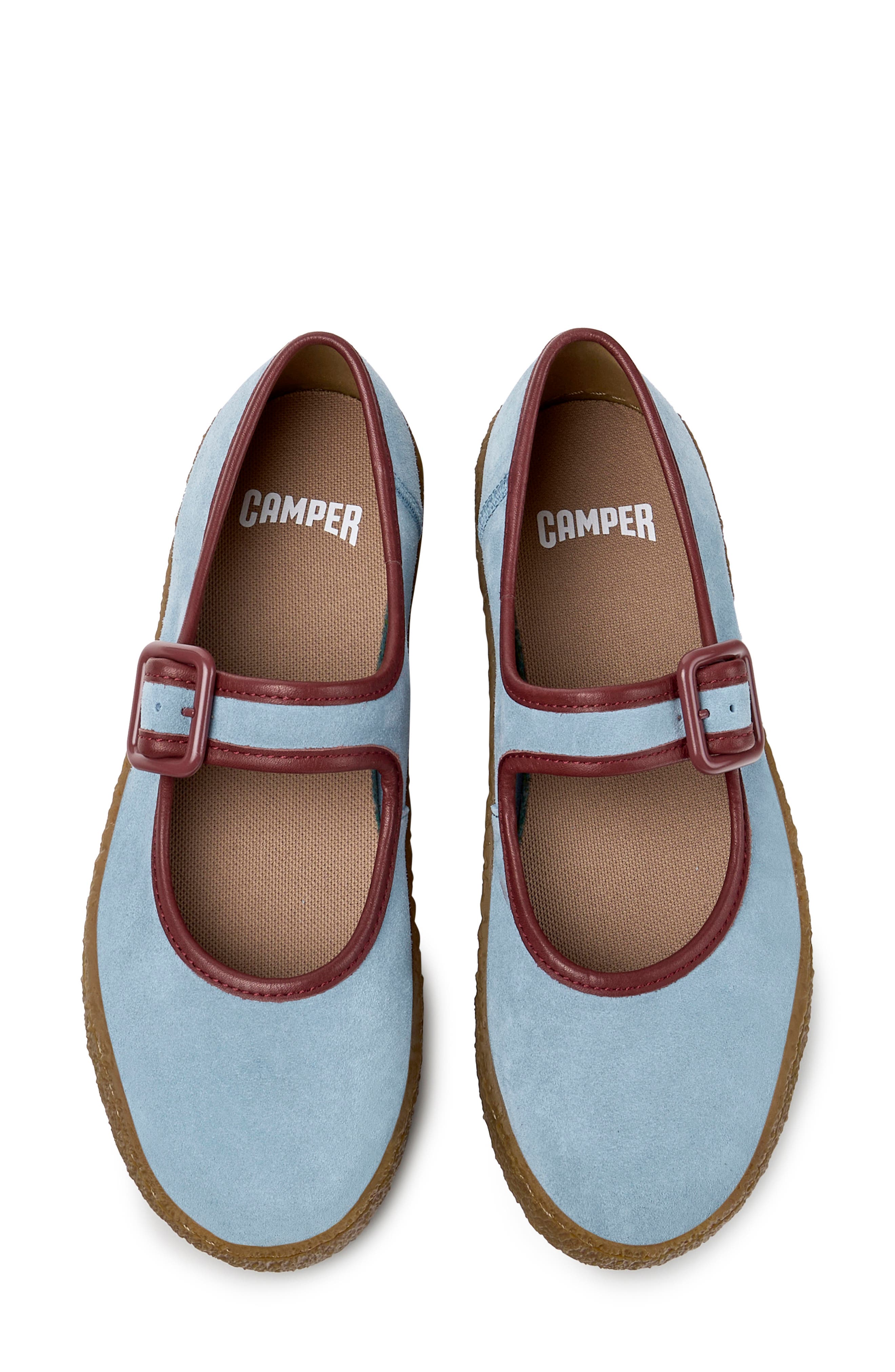 Peu Terreno Mary Jane Flat, Alternate, color, LIGHT/ PASTEL BLUE