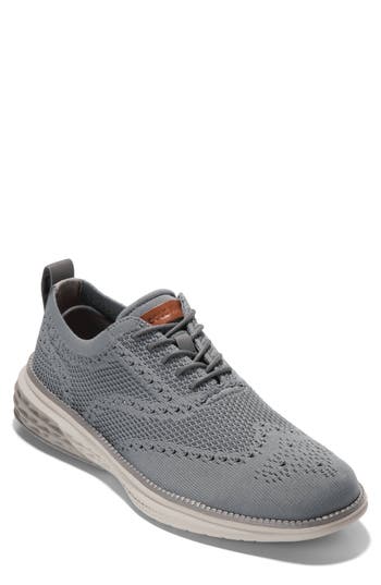 Cole Haan Grand Hurrion Stitchlite Wing Oxford In Gray