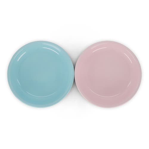 Elifle Two Tone Enamel Side Plate In Pink