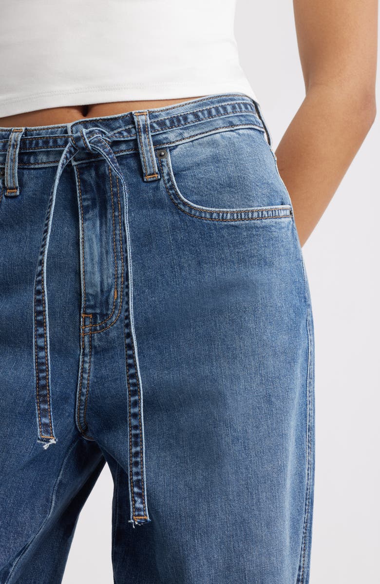 BP. Tie-Waist High Rise Wide Leg Jeans, Alternate, color, James Wash