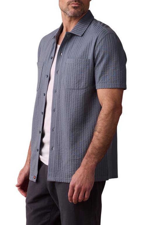 The Normal Brand Getaway Short Sleeve Knit Button-up Shirt In Waterloo