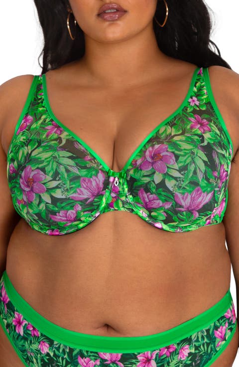 Underwire Plunge Bra (Plus Size)
