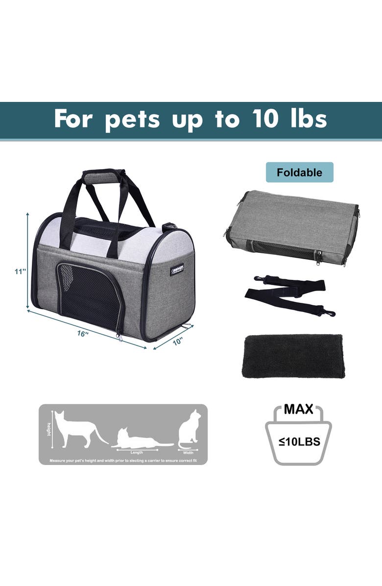 JESPET Sport Airline Pet Carrier 16", Alternate, color, Multicolored