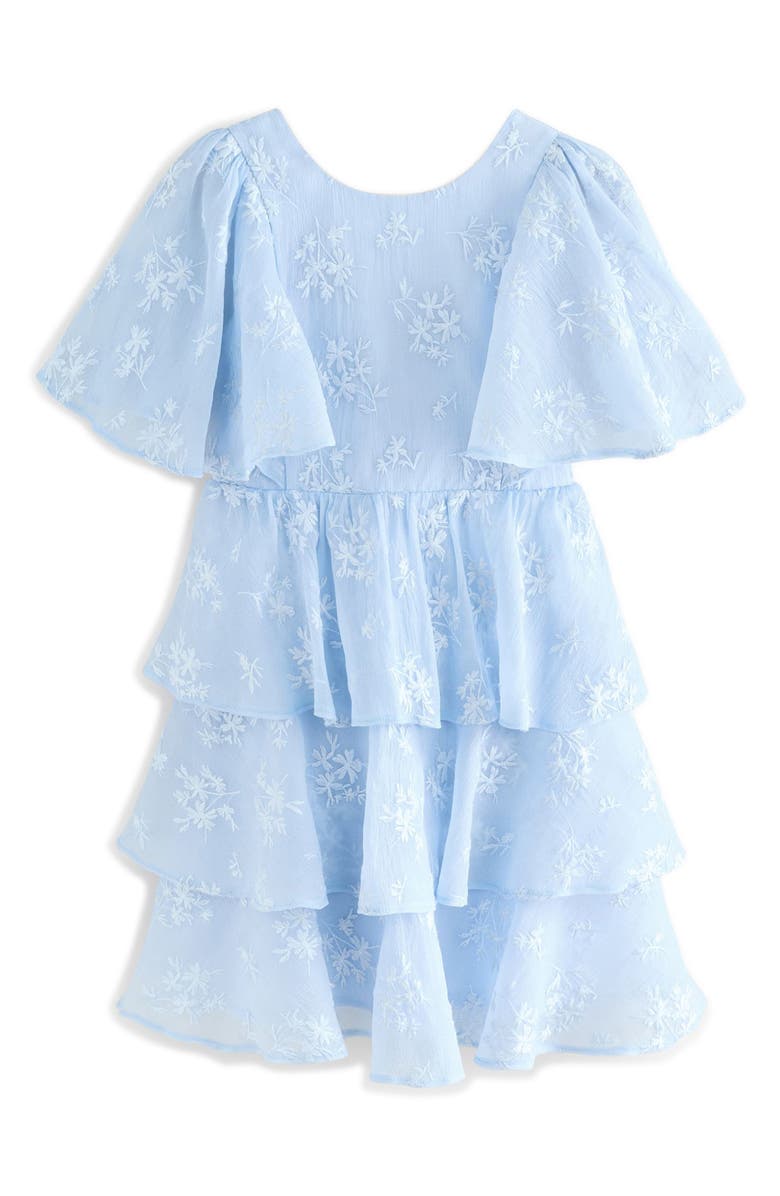 Laura Ashley Kids' Floral Embroidered Tiered Party Dress, Main, color,