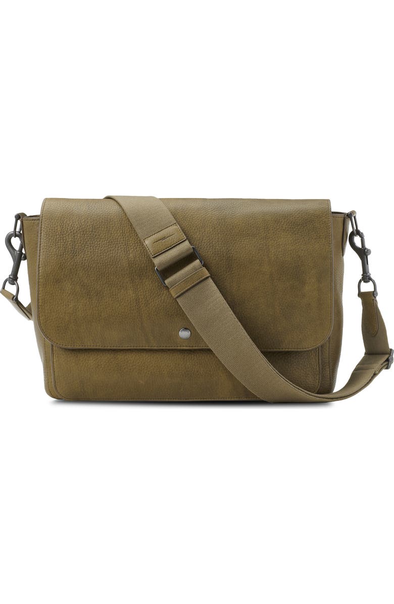 Shinola Canfield Relaxed Leather Messenger Bag, Main, color,