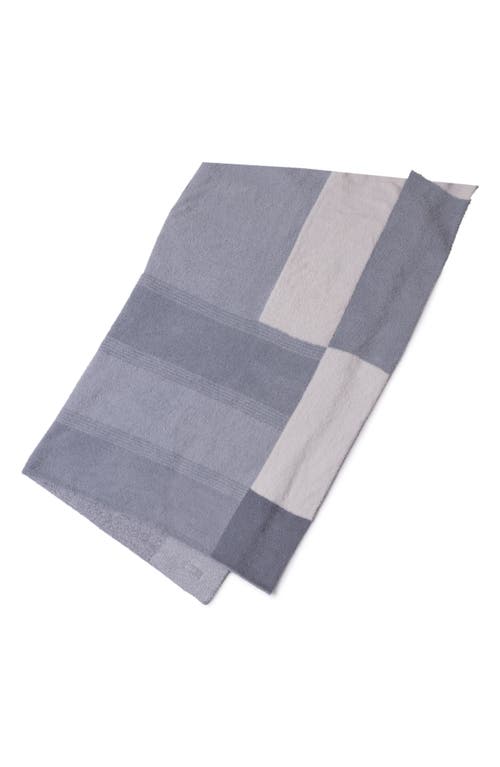 Barefoot Dreams Cozychic® Costa Block Throw Blanket In Gray