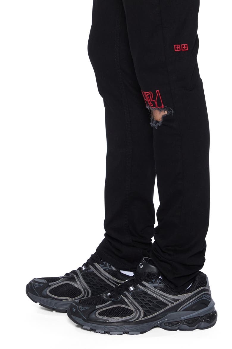 Van Winkle Sting Skinny Jeans, Alternate, color, BLACK