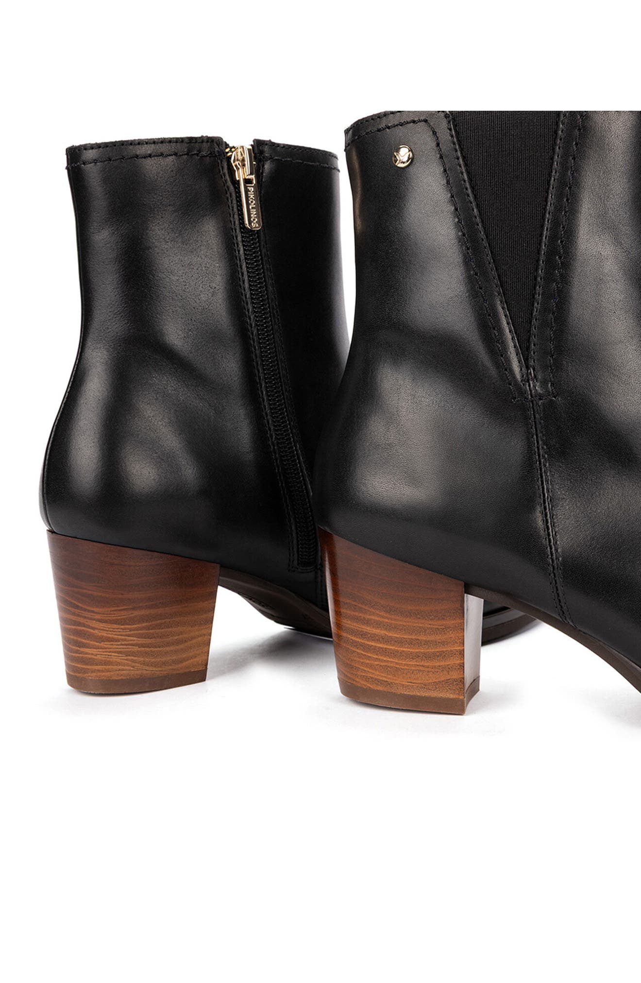 Zamora Leather Bootie, Alternate, color, BLACK