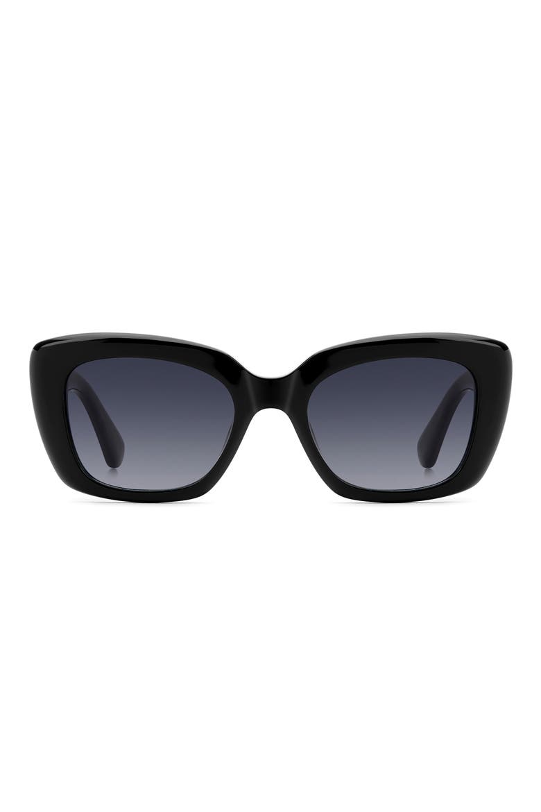 jenell 51mm gradient rectangular sunglasses, Main, color, GOLD BLACK