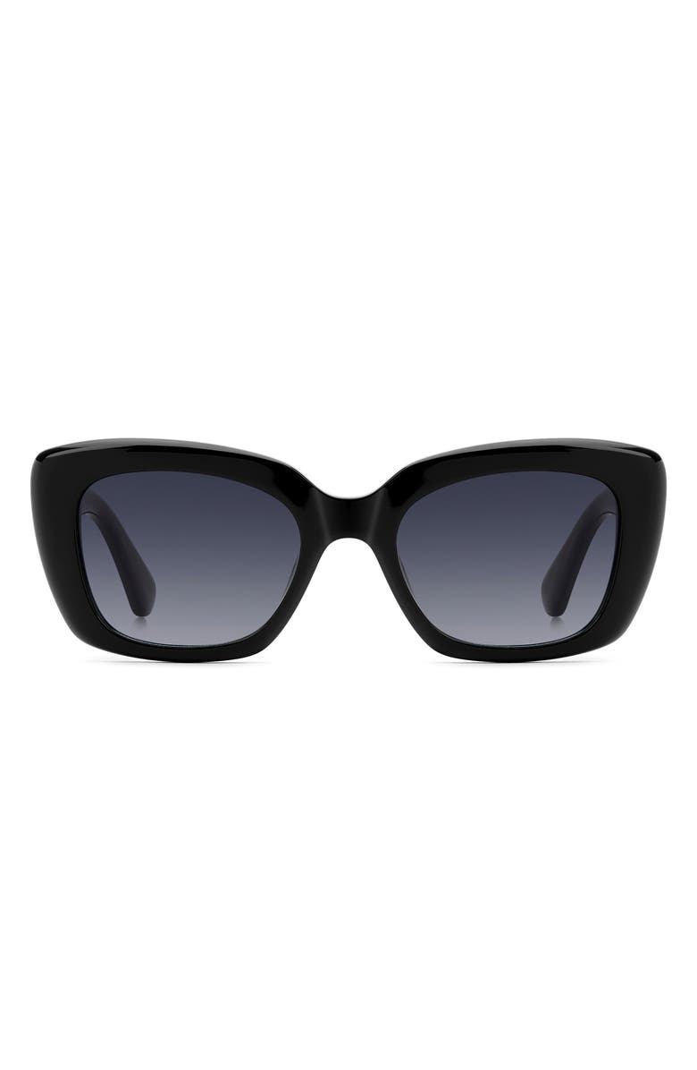 Kate Spade New York jenell 51mm gradient rectangular sunglasses, Main, color, Gold Black