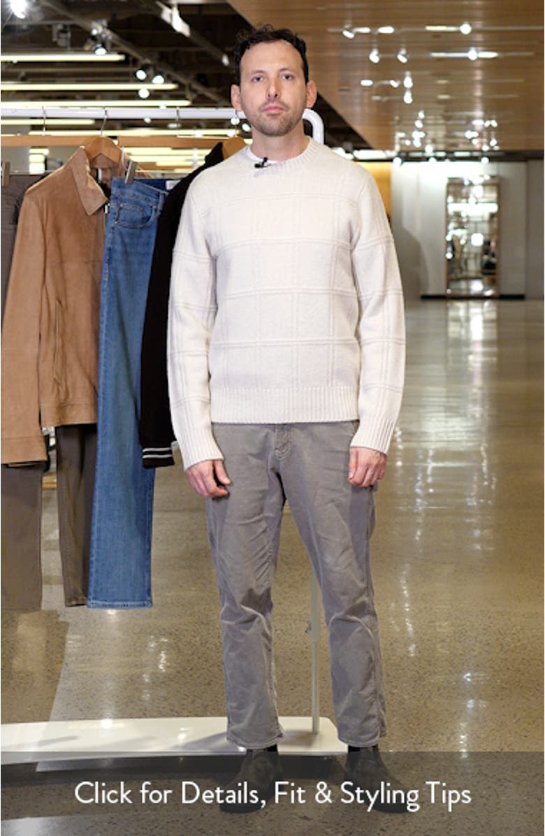 Seed Stitch Windowpane Lambswool Sweater, sales video thumbnail