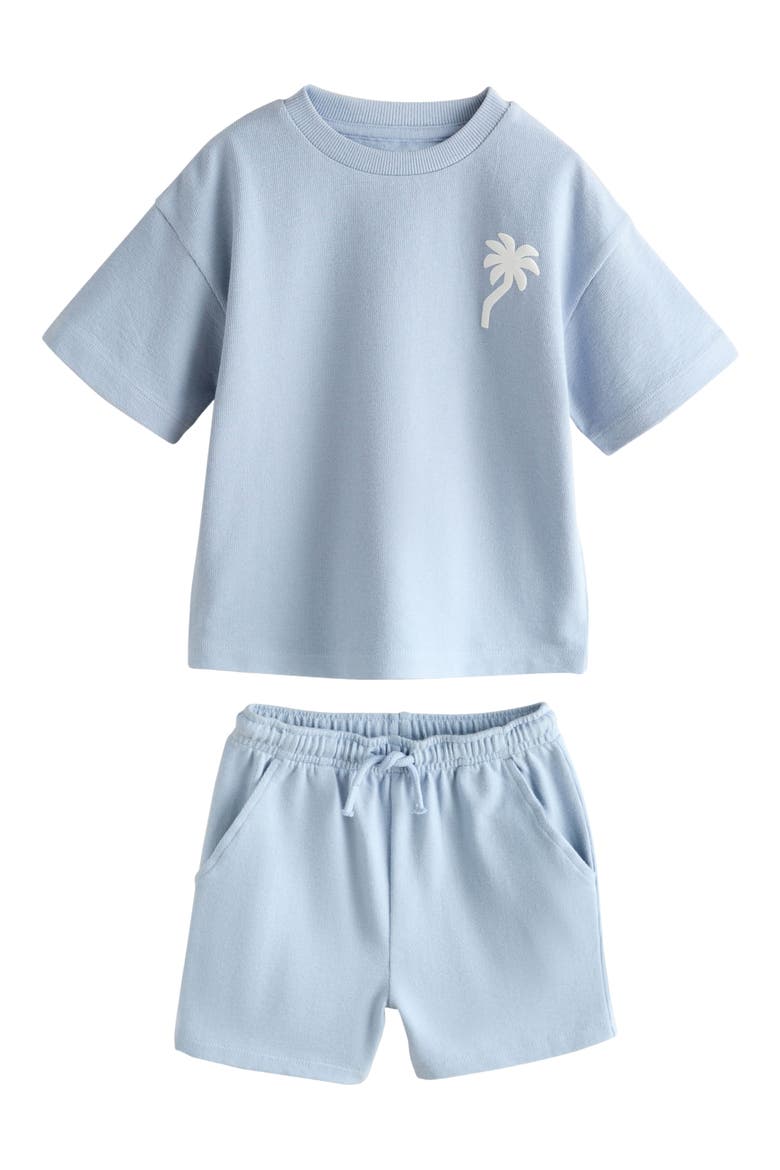Kids' Soleil Short Sleeve Sweatshirts & Shorts Assorted 6-Pack, Alternate, color, BLUE/ NEUTRAL
