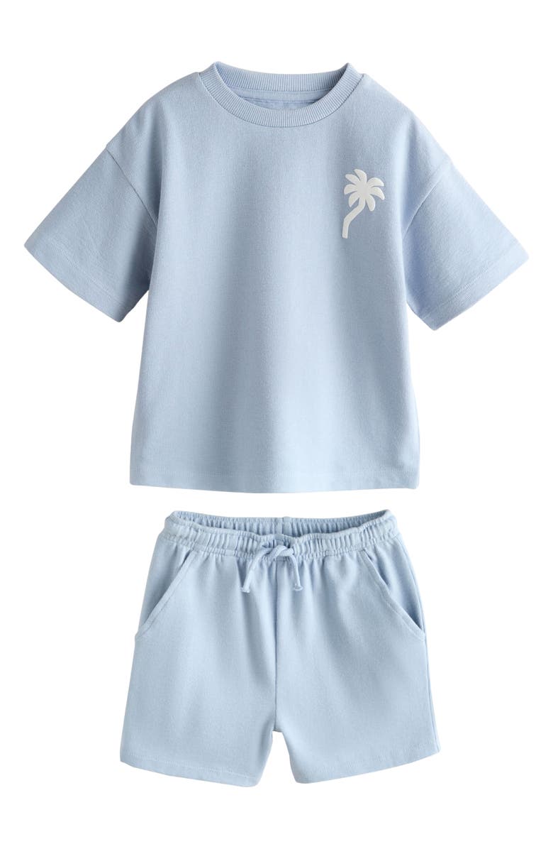 NEXT Kids' Soleil Short Sleeve Sweatshirts & Shorts Assorted 6-Pack, Alternate, color, Blue/ Neutral