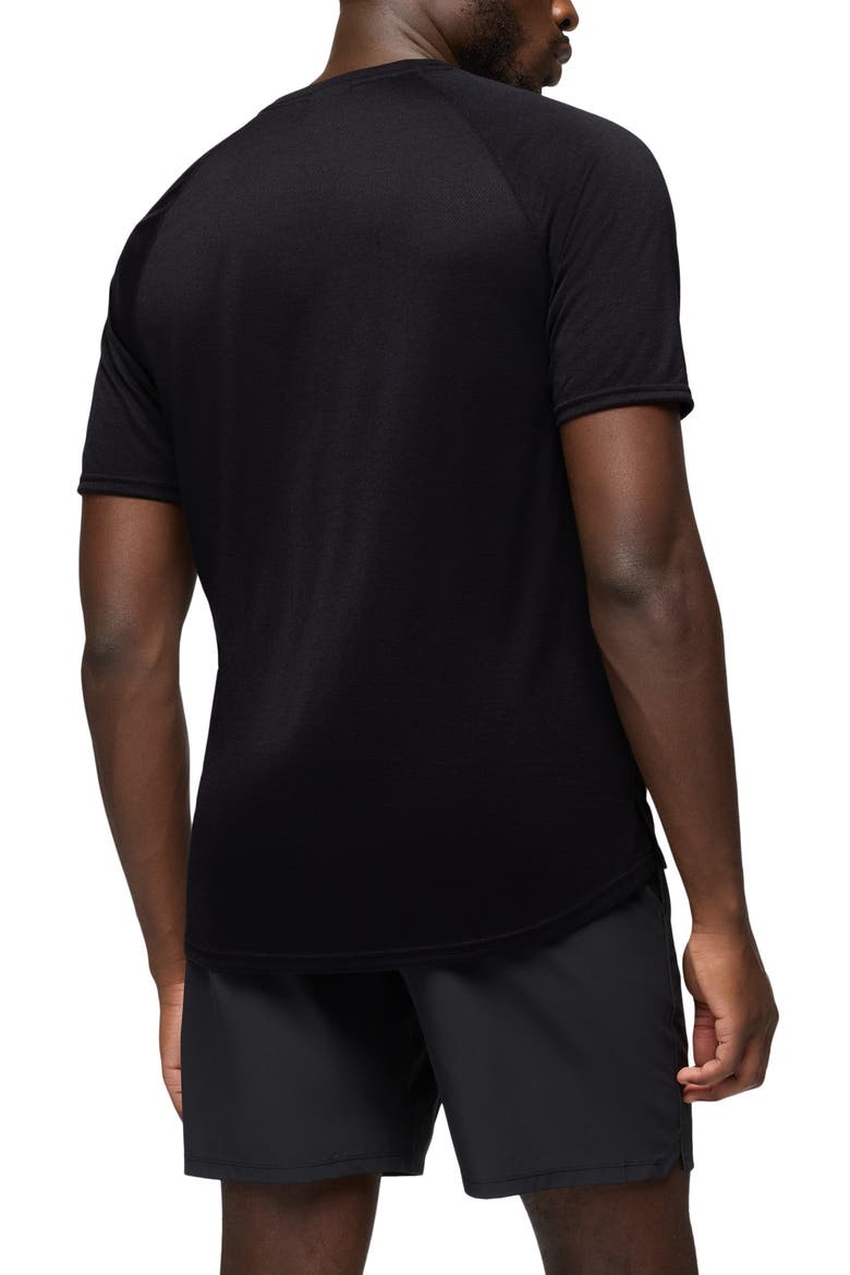 Natural Flow Performance Short Sleeve T-Shirt, Alternate, color, BLACK