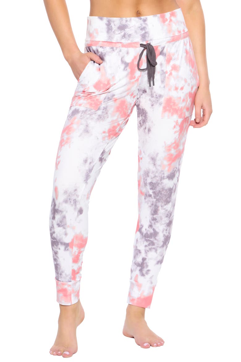 Velvety Soft Joggers, Main, color, LANTANA/ SHARK TIE DYE