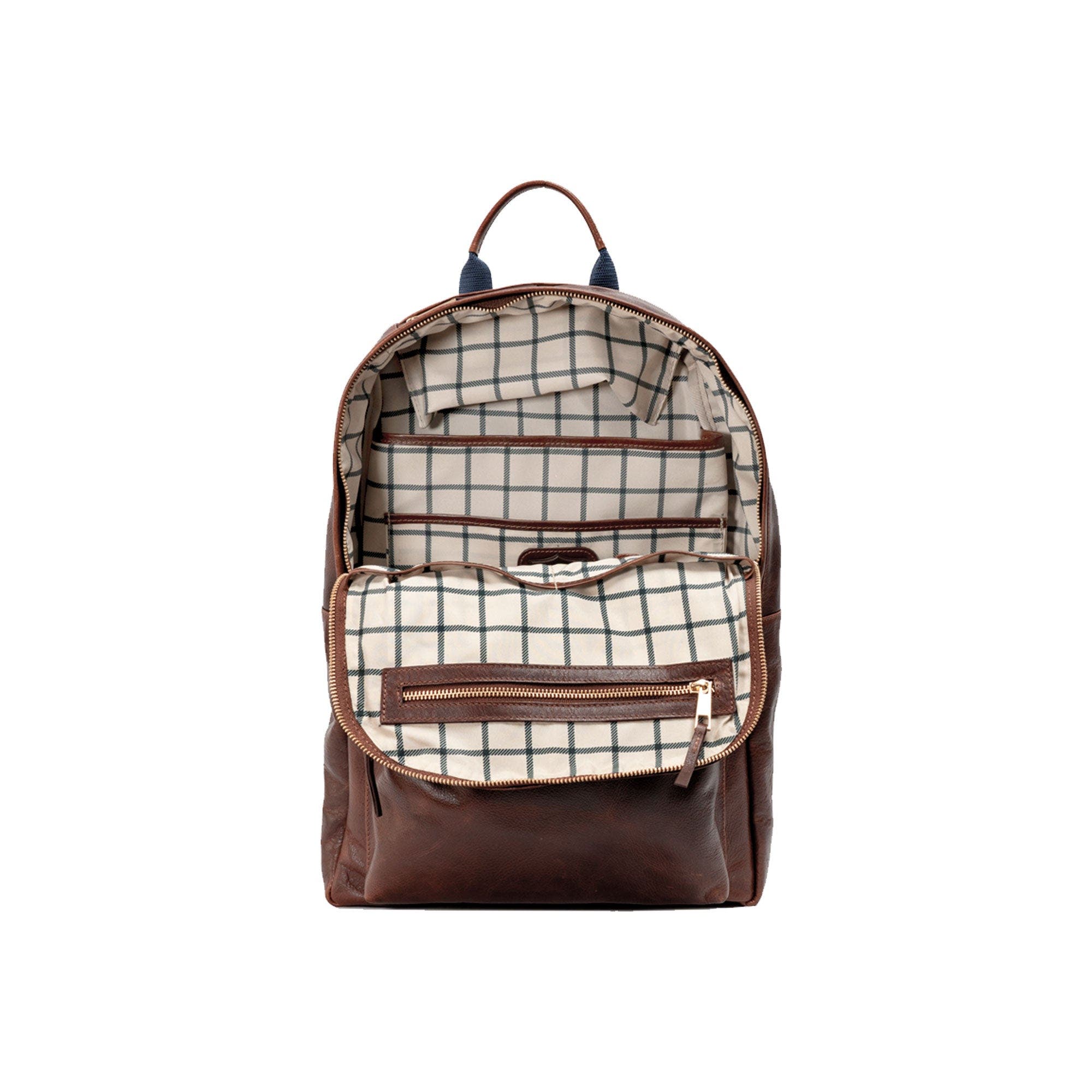 SABANDIJA Duke Leather Backpack, Alternate, color, Tobacco