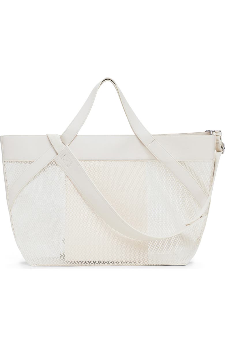 Desigual Fishnet Mesh Shopper Bag, Alternate, color, Light Beige