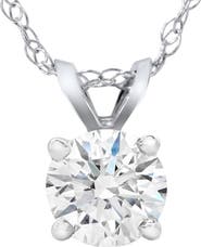 Bliss Diamond 1 1/4ct Lab Grown Diamond Round Solitaire Pendant 14K Gold