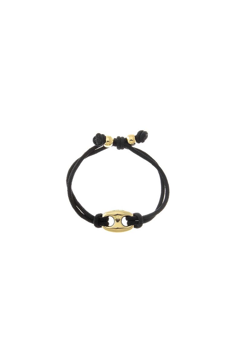 BY ADINA EDEN Chunky Mariner Accent Rope Bracelet, Main, color, Black - Large