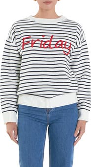 English Factory Friday Stripe Sweater